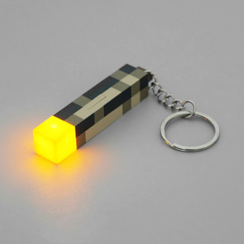 Minecraft%20Brownstone%20Torch%20Lamp%20Keychain%20Pendant%20Novelty%20Creative%20Luminous%20Keychain%20Backpack%20Decoration%20Accessories%20Gifts%20-%20Image%202