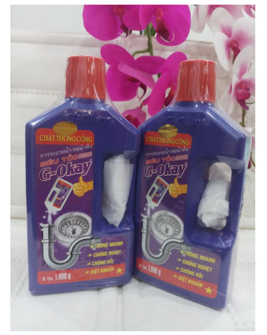 (Giao hỏa tốc) Dung dịch thông cống siêu tốc G-Okay 1000gam/650ml (mua tại ptptshop)