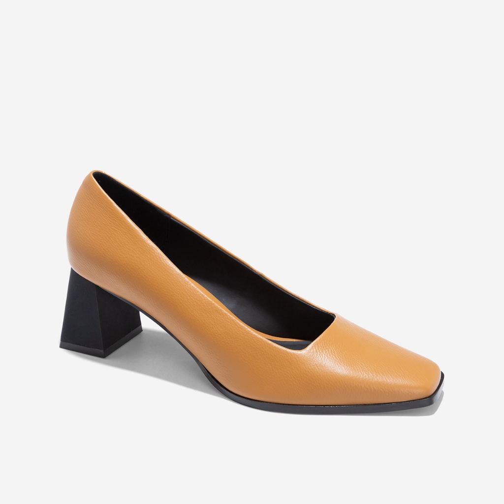 Vascara Giày Bít Mũi Vuông Block Heel - BMN 0656