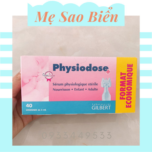Nước muối sinh lý Pháp Physiodose/ Gifrer cho trẻ sơ sinh