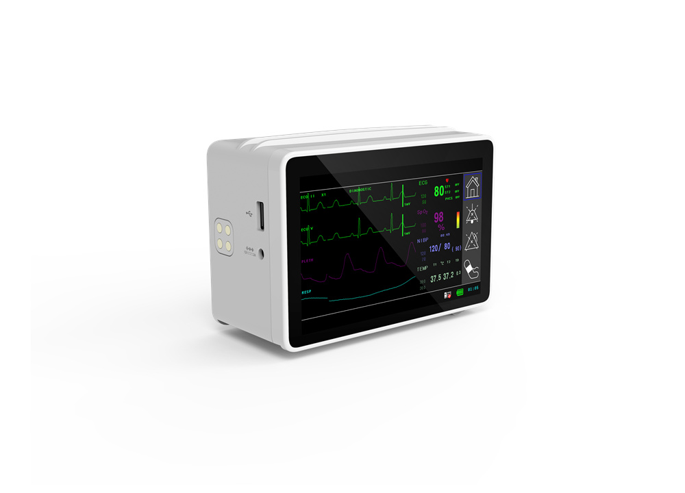 ContecMed TS1 สมาร์ทแบบพกพาผู้ป่วย Monitor หน้าจอสัมผัสขนาด 5 นิ้ว ICU ...