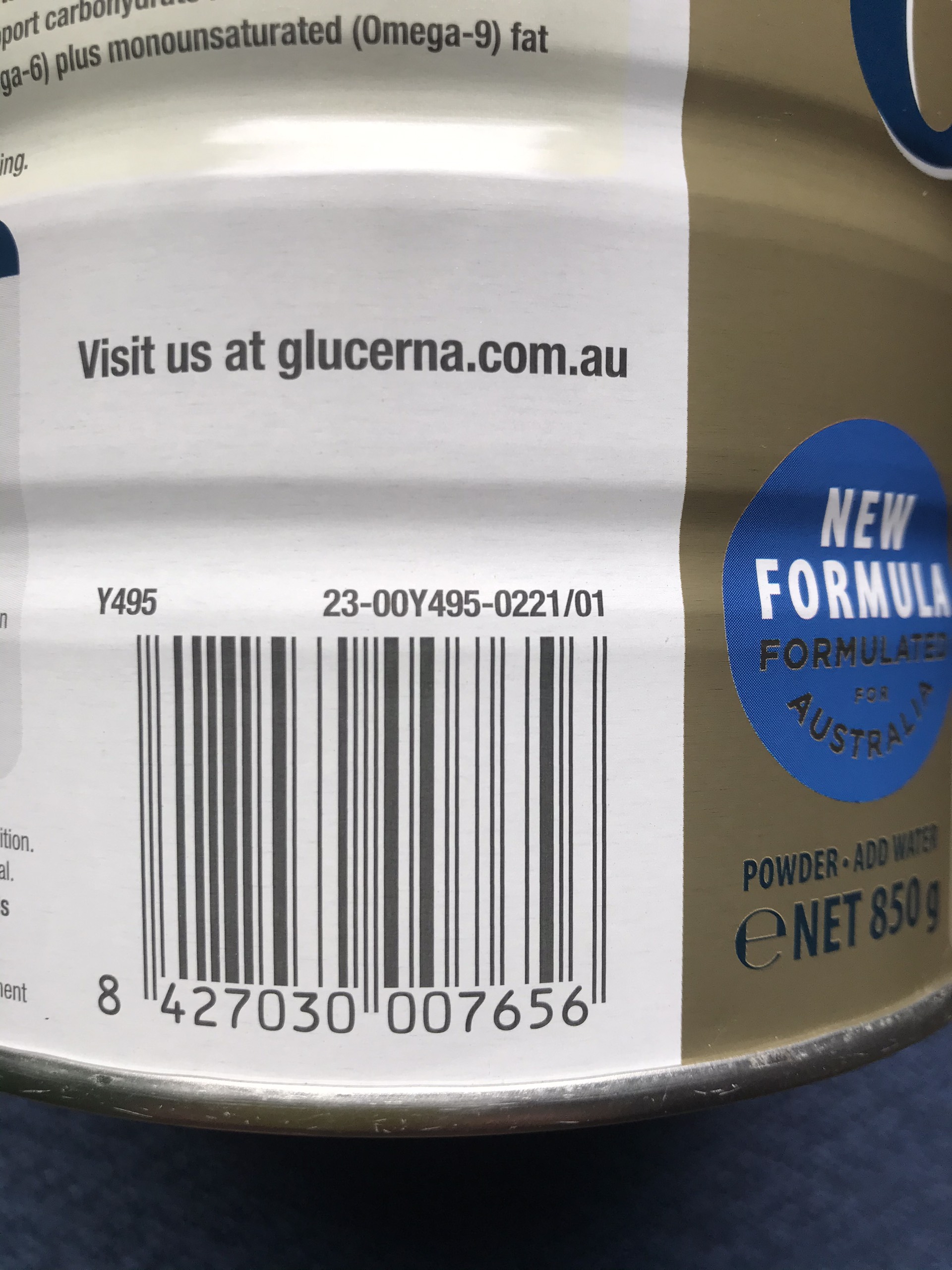 Sữa Glucerna 850g hương Vani