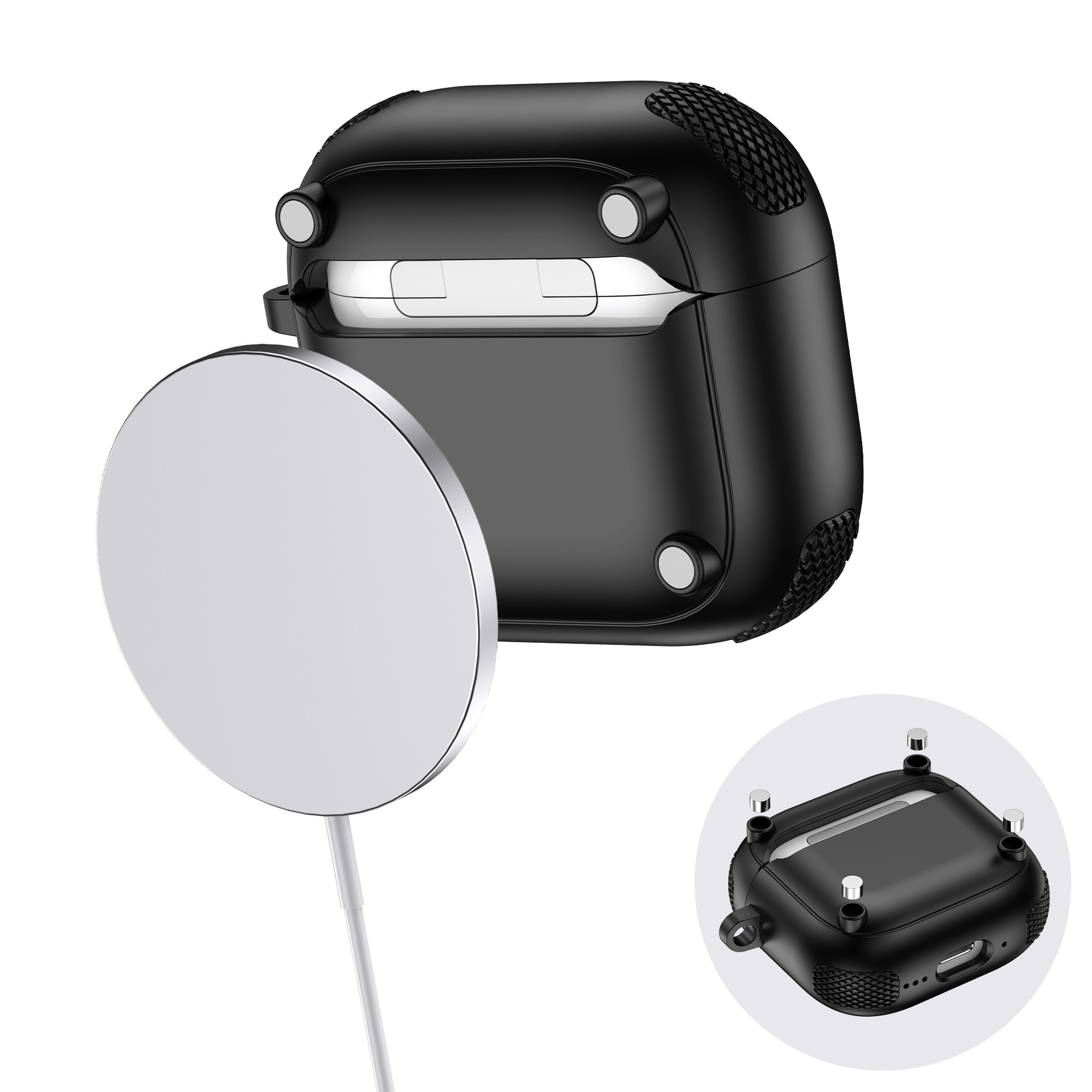 Airpods Pro 2 Case,Secure Lock Case with Cleaner kit, Earpods Case Cover Shockproof Protective Case for Airpods Pro 2. 