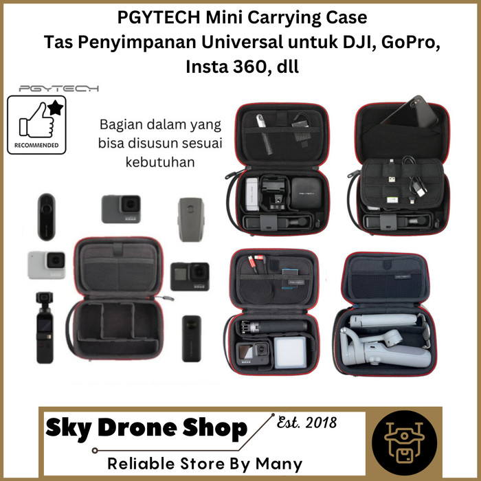 Bisa COD Tas Bag DJI Osmo Action Pocket GoPro PGYTECH Mini