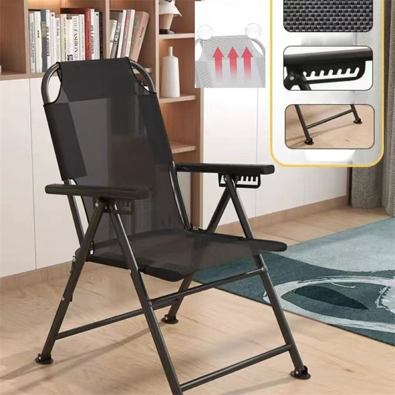 Foldable reclining chair, office lunch break dual-purpose chair, home computer chair, dormitory lazy sofa chair, backrest lounge chair