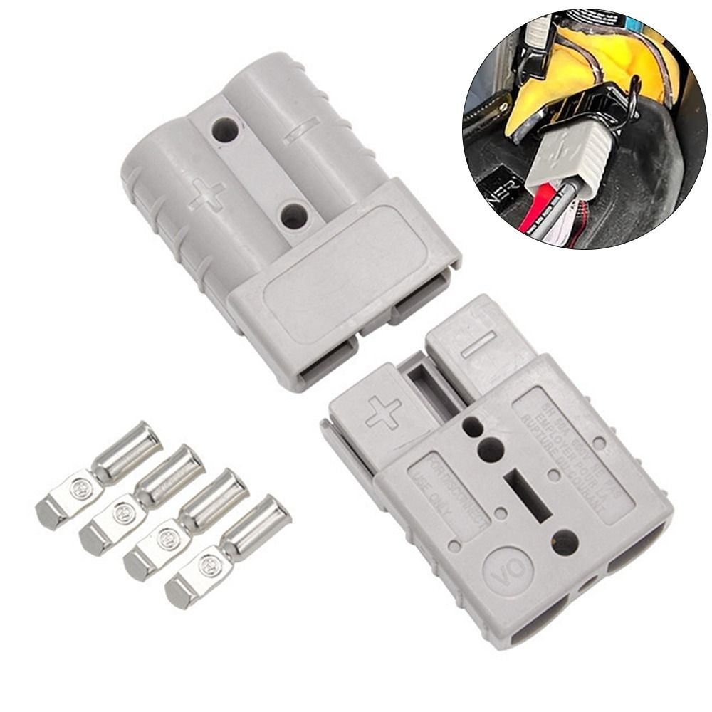Terminals 50 AMP Plug Cable Terminal 600V Grey Red Quick Plug Connector ...