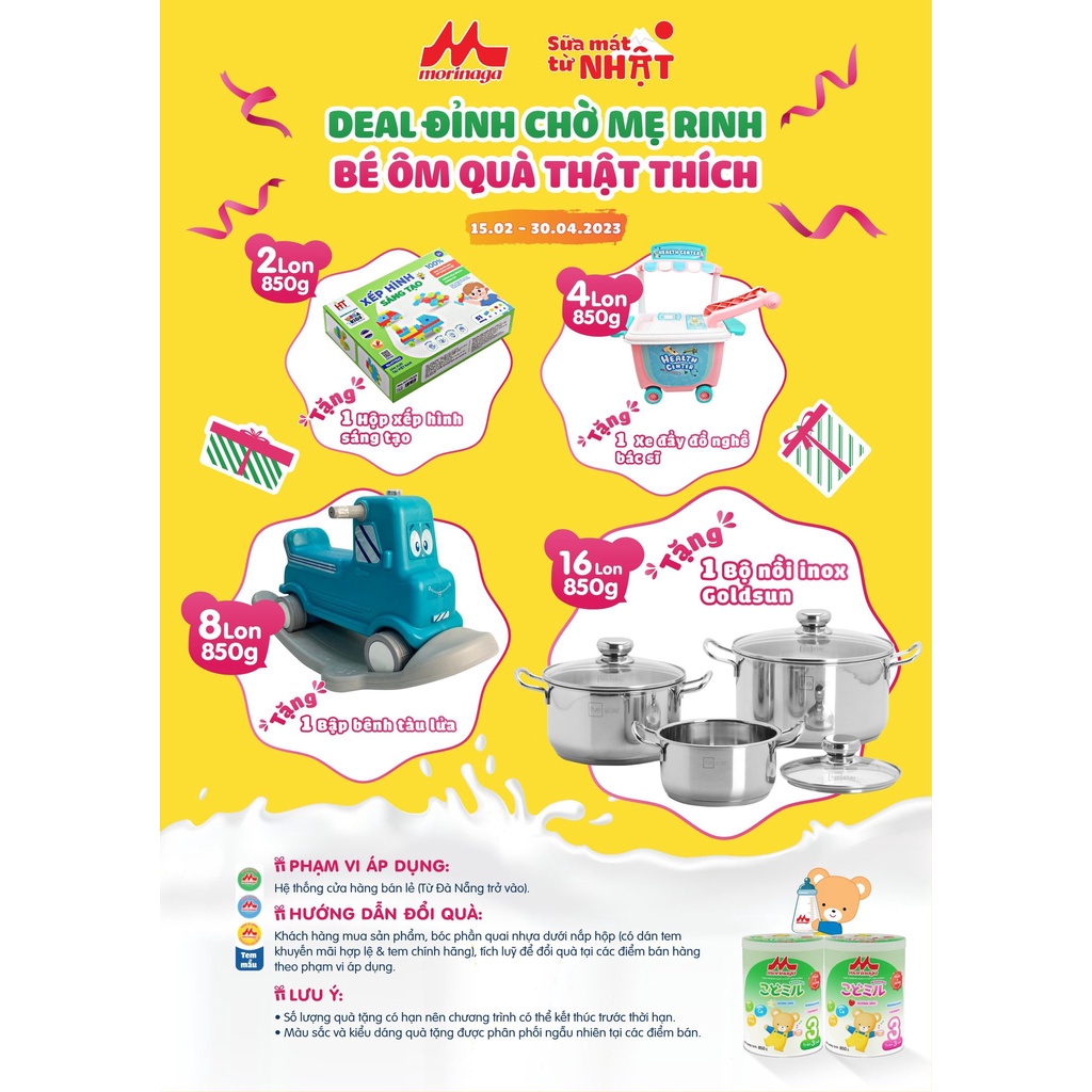Sữa Morinaga số 1 850g Cho Bé 0-6 Tháng