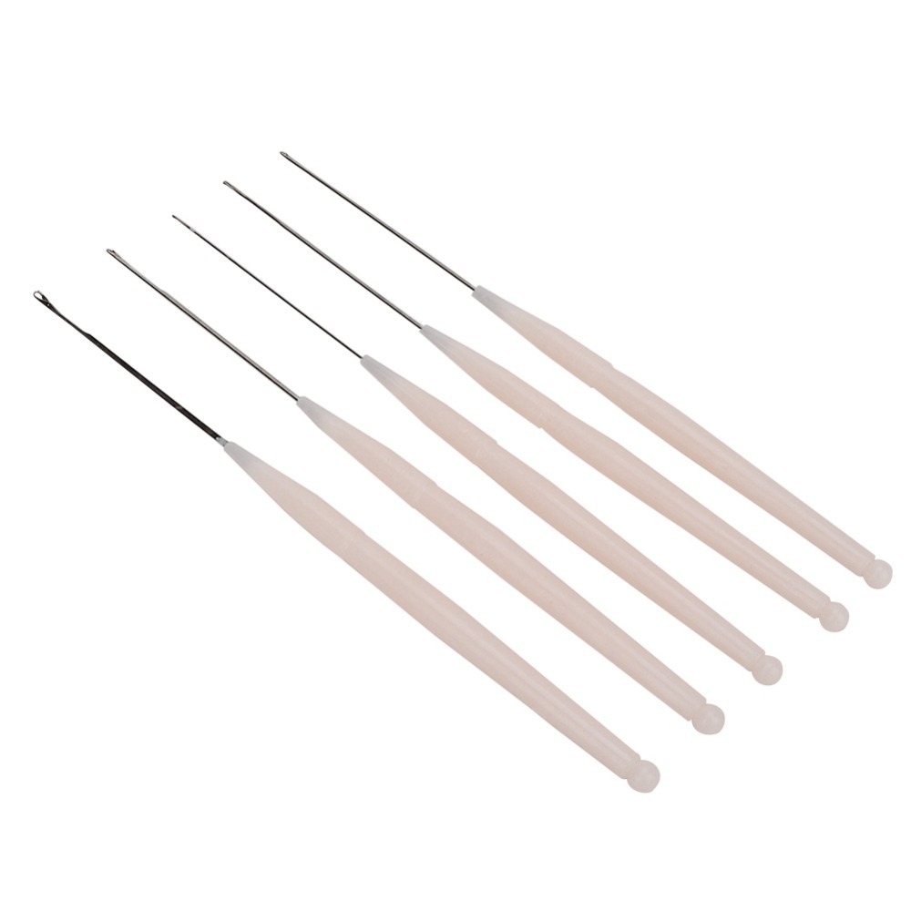 5Pcs Professional Handle Design Beading Needles Convenient Tools Crochet Hooks Beading Tools Beads Threading. 