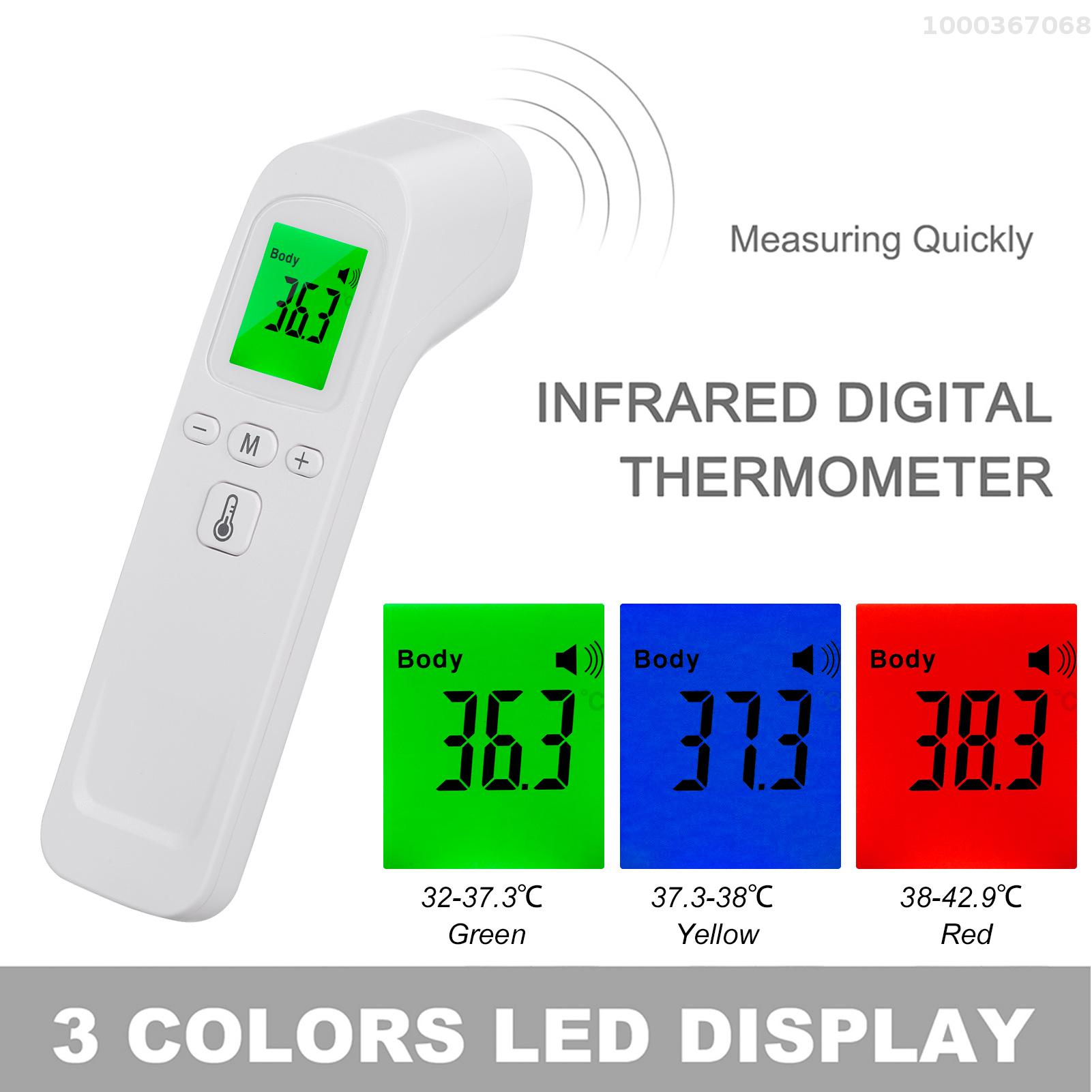 Digital thermometer, non-contact body temperature high-precision measuring device thermometer with fever alarm