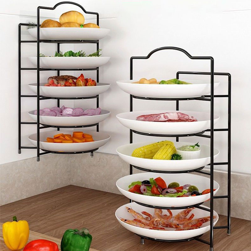 shelf Table shelf Household storage rack Kitchen side dish console mode Portable shelf Wall rack Multi-layer dish preparation rack