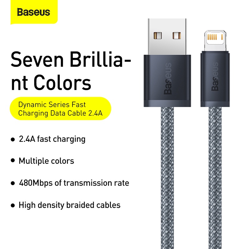 [ĐẦU USB => IPHONE] - Cáp sạc nhanh, siêu bền Baseus Dynamic Series Lightning dùng cho iPhone/ iPad