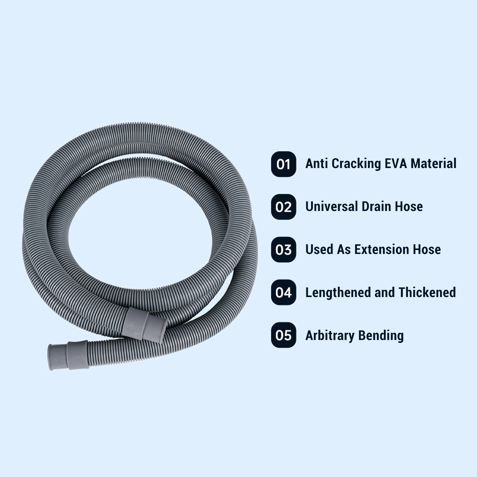 Bilge Pump Installation Kit – 750GPH Flexible Hose, 19mm Check Valve With 90° Fitting, 2-Meter EVA/PE Hose For Yachts & Boats