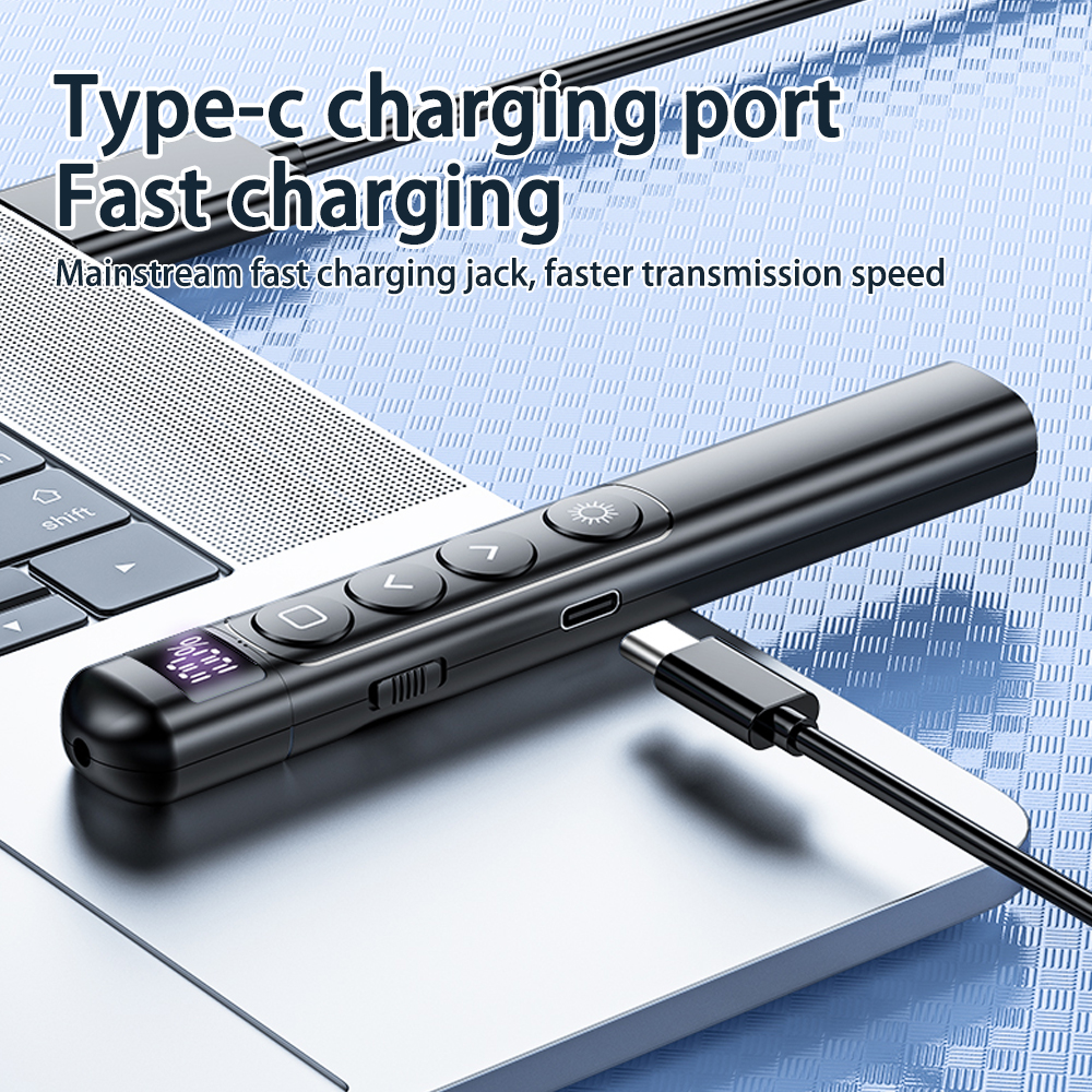 【Worldwide Delivery】 Powerpoint Pen Presentation Clicker USB Projector Remote Control Flip Presenter Pointer RF PPT Slide Advancer Pen. 