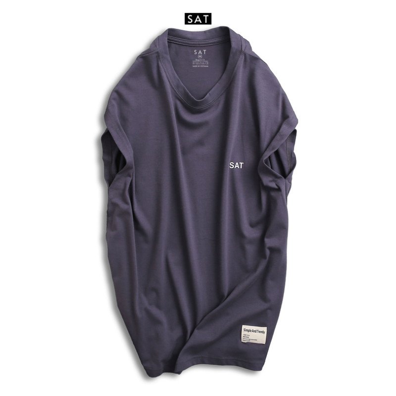 [HCM]Áo Tank Top Trơn SAT Đen Cao Cấp - SAT