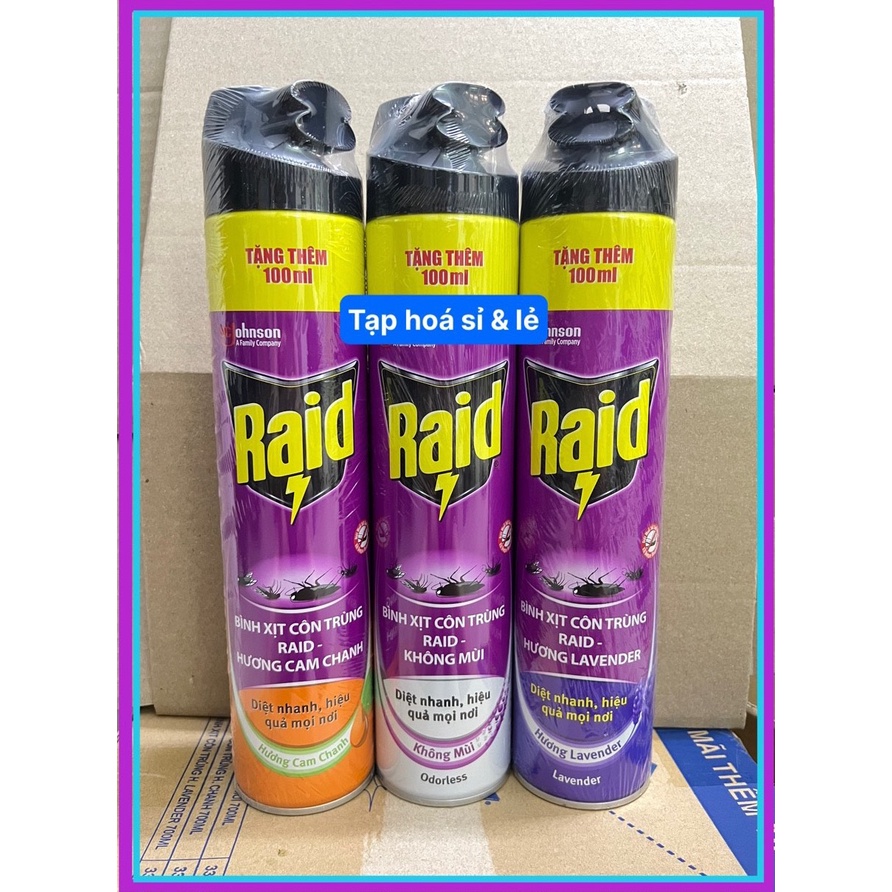Bình xịt côn trùng Raid mẩu mới 520ml bảo vệ