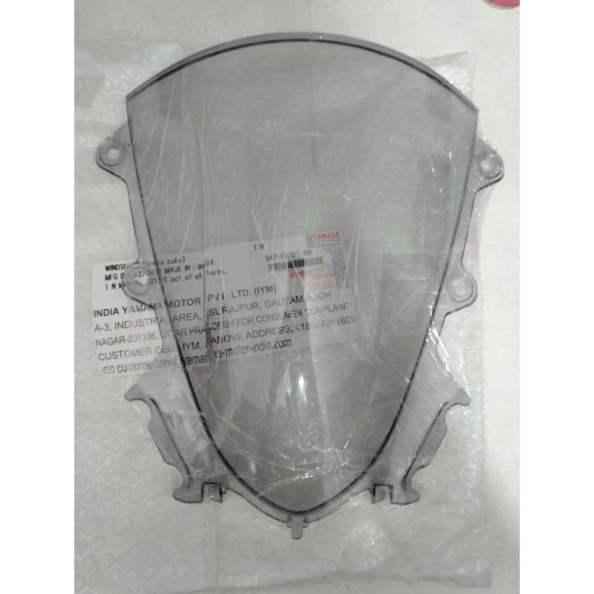 Windshield Visor Glass Original Stock Glass for Yamaha R15 V3 Smoke ...