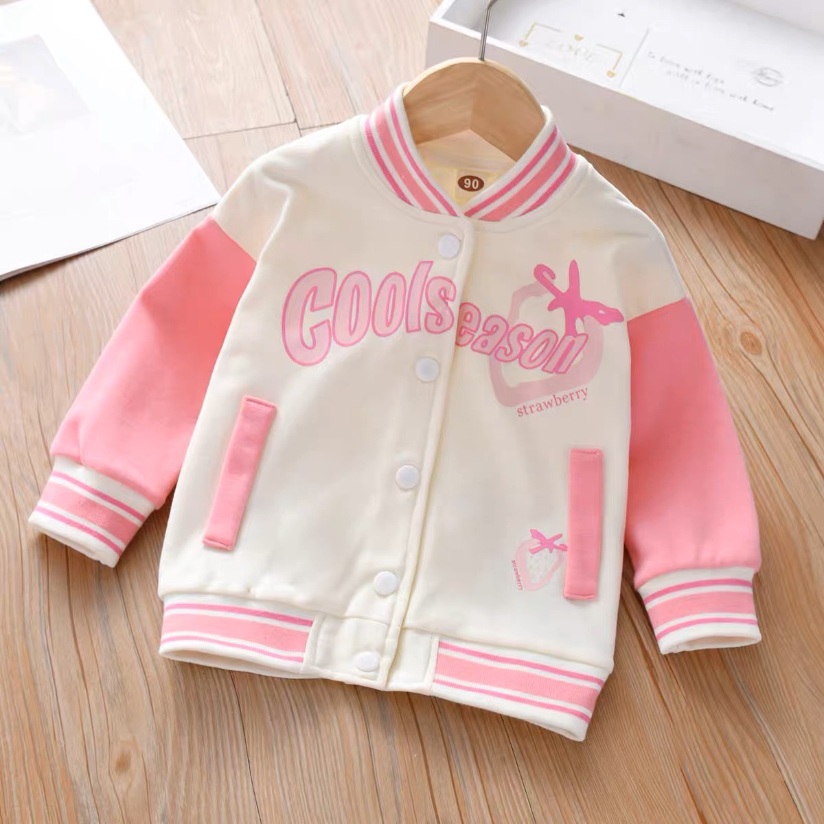 Áo Khoác bé gái, áo nỉ Bomber Season cho bé gái size đại từ 2 tuổi đến 12 tuổi - Áo khoác Season