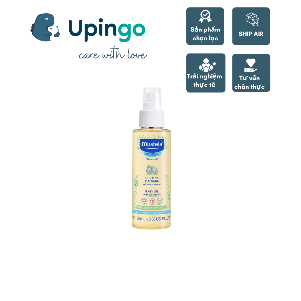 Dầu massage Mustela Baby Oil 100ml - Pháp cho bé sơ sinh