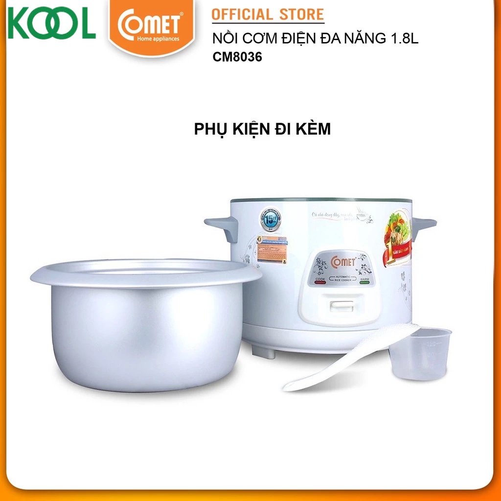Nồi cơm điện nắp rời 1.8L Comet - CM8036 ( hỏa tốc TPHCM )