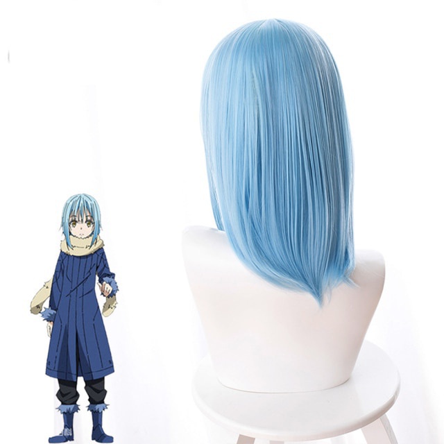 Lần đó tôi đã tái sinh thành slime cosplay tóc giả rimuru tempest màu xanh chịu nhiệt tóc cosplay tóc giả cosplay tóc giả cosplay tóc giả cosplay tóc người phụ nữ tóc giả bên quà tặng đồng phục phù hợp với halloween jfw