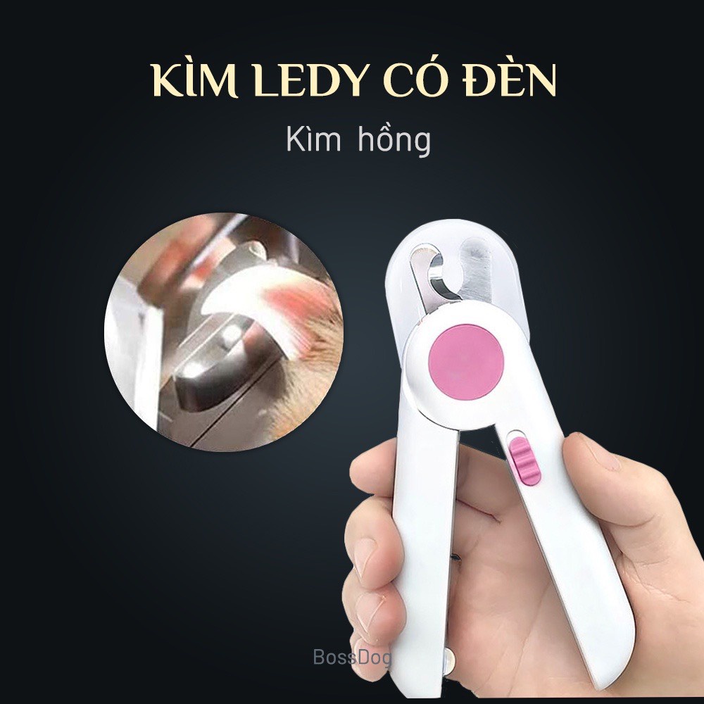 Kìm căt móng cho chó mèo có đèn LED - Đèn chiếu Tủy