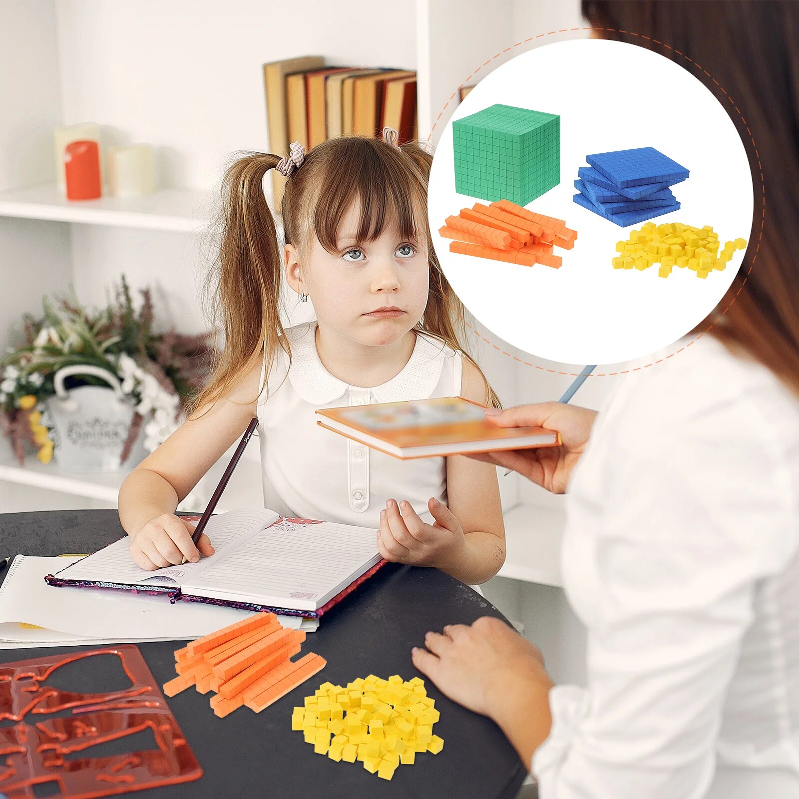 Demonstration Box Stack Kids Building Blocks Learning Children Educational Counting Cube Building