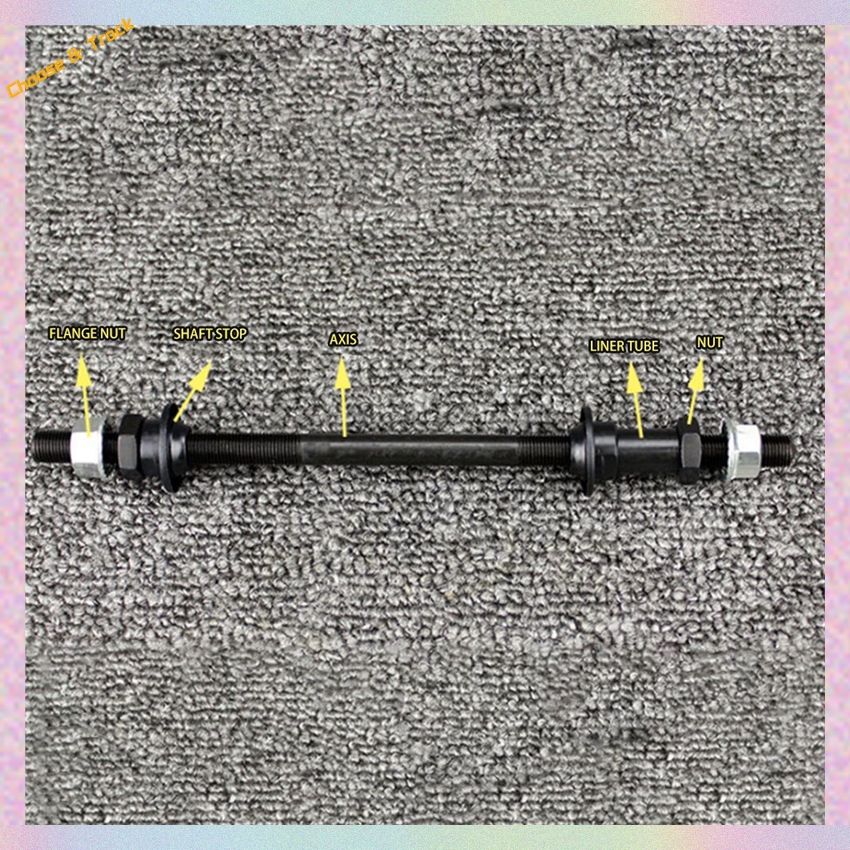 【Value Bundle】 Lengthened 240mm Mountain Bike Snow Bike Hubs Rear Axle Refitted Solid Axle Rear Axle Accessory Axle.