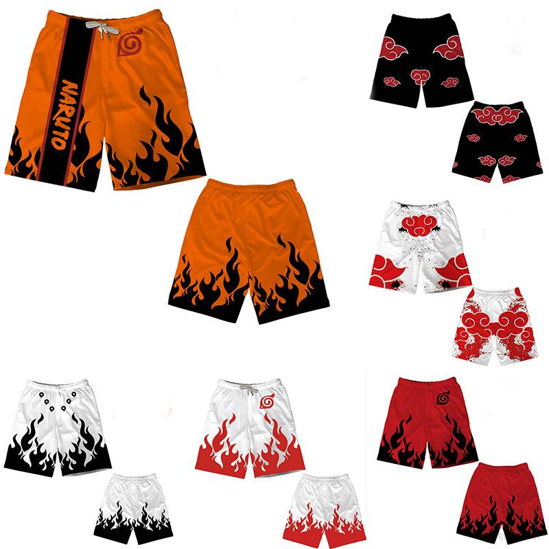 Quần Short In Họa Tiết Naruto Akatsuki 3d Thời Trang