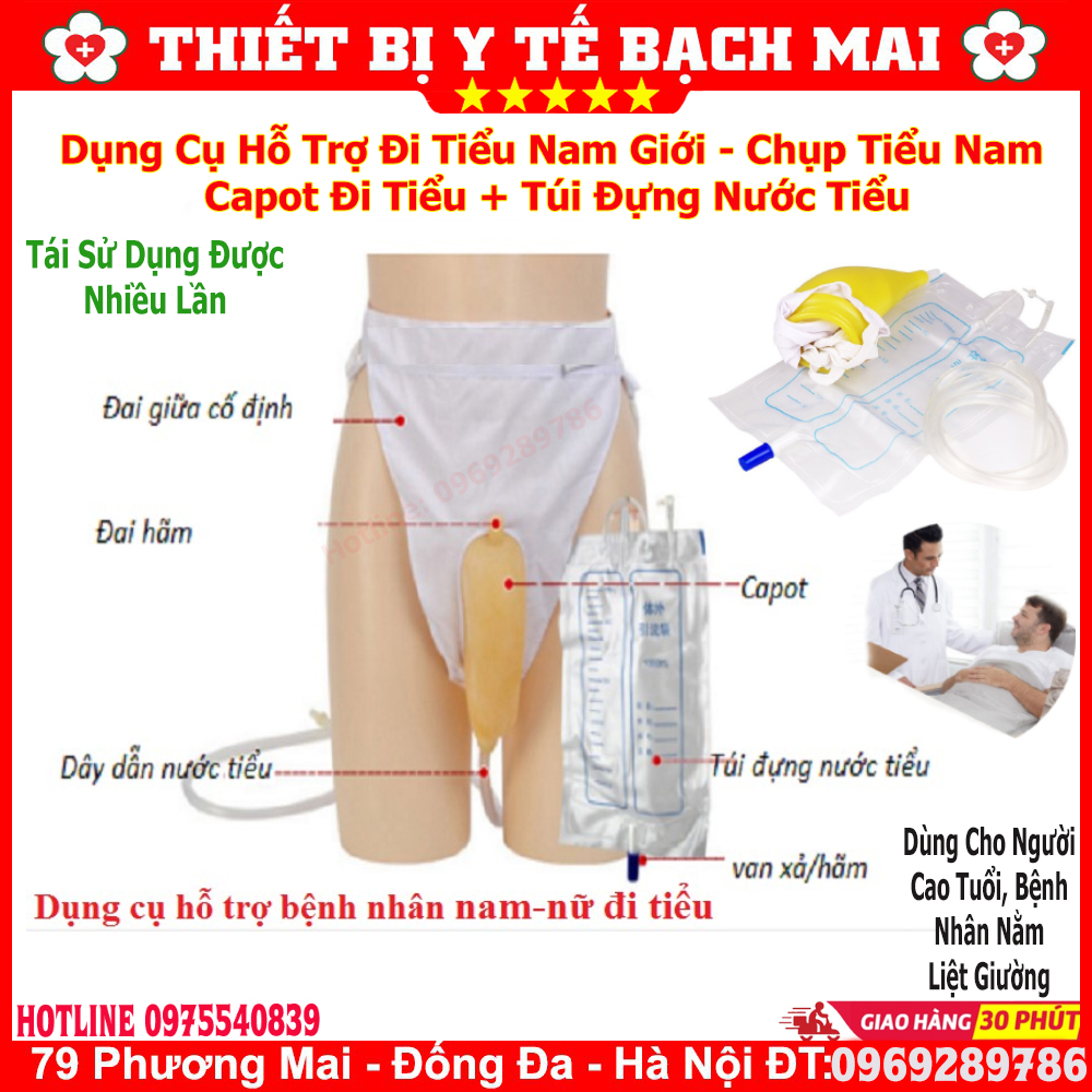 Chụp tiểu nam - chụp tiểu - dụng cụ hỗ trợ đi tiểu - capot chụp tiểu nam