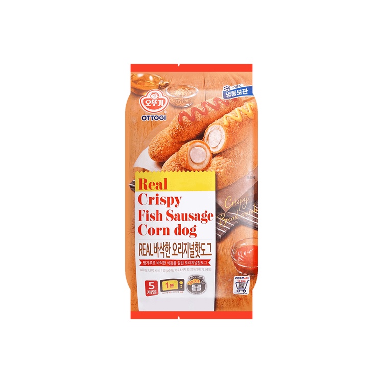 [Ottogi] Real Crispy fish Sausage Corn Dog 400g 오뚜기 리얼 바삭한 핫도그 400g Lazada Singapore