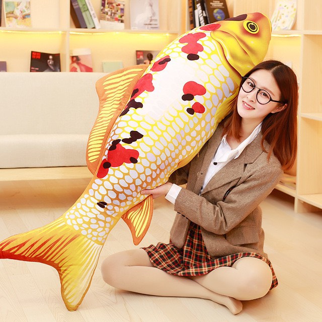 Gối ôm 3d hình cá chép, cá Koi 3d, gối ôm 3d hình con cá
