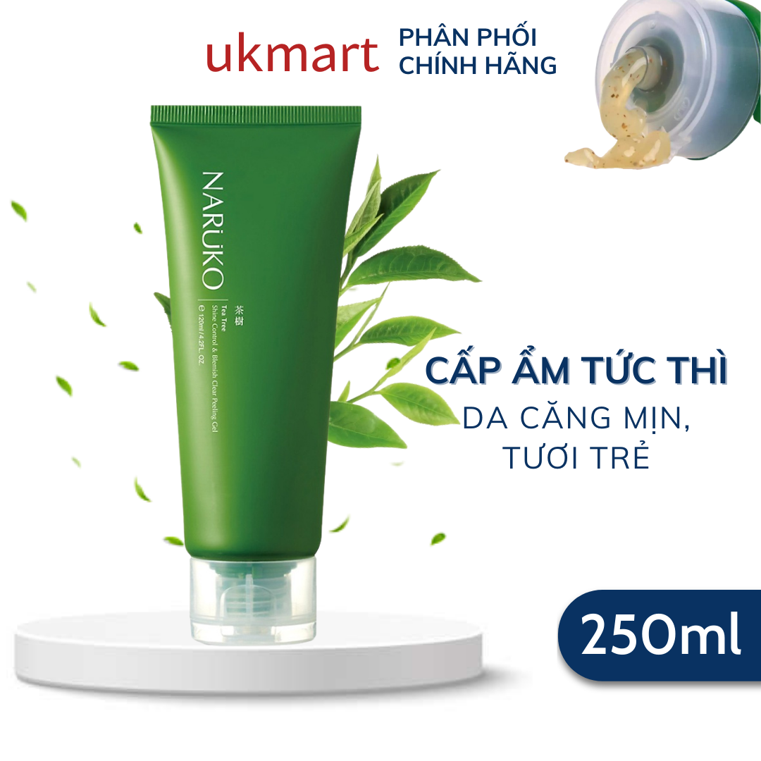 Gel Tẩy Tế Bào Chết Naruko Tràm Trà 120 gr Tea Tree Shine Control and Blemish Clear Peeling Gel