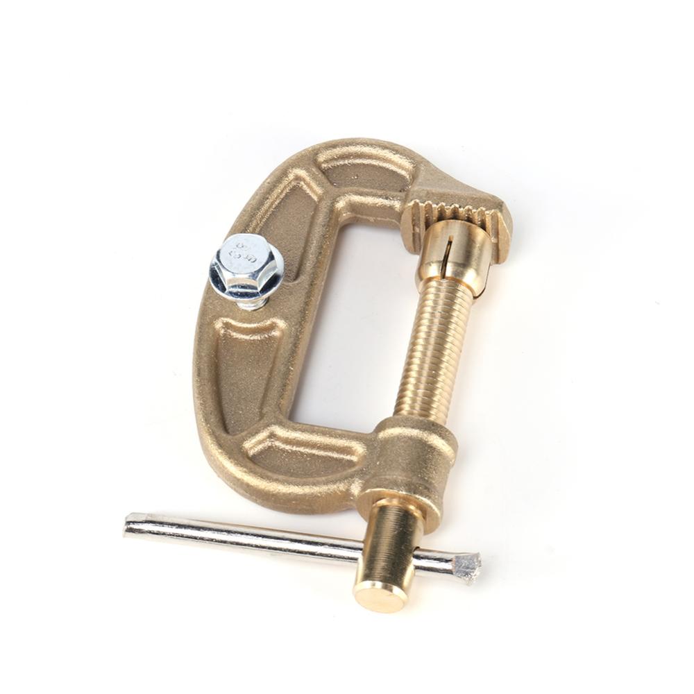 300A Electrode Clamp High Power Brass Grounding Work Clamp G-shaped Ground Welding Earth Clamp Replacement for Argon Arc Welding Machine