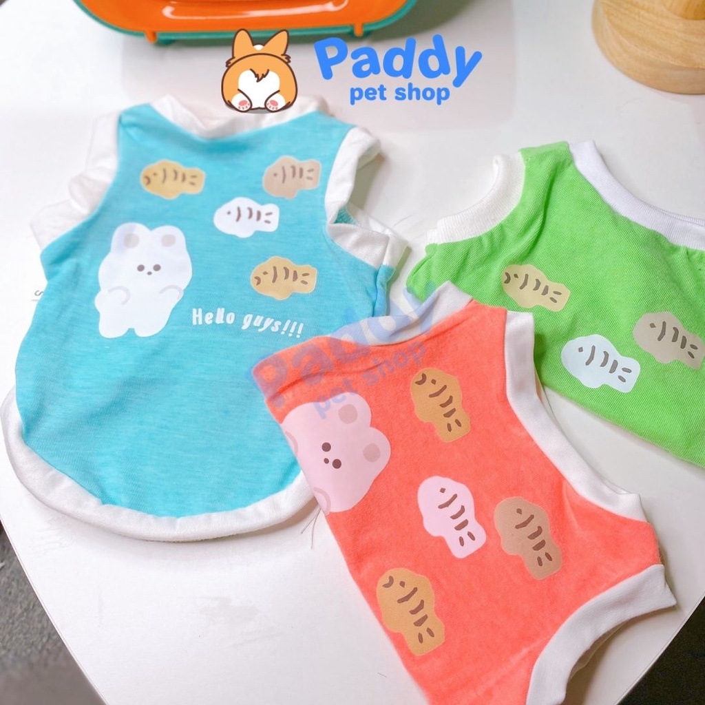Áo Cho Chó Mèo Vải Thun 3 Lỗ Cute