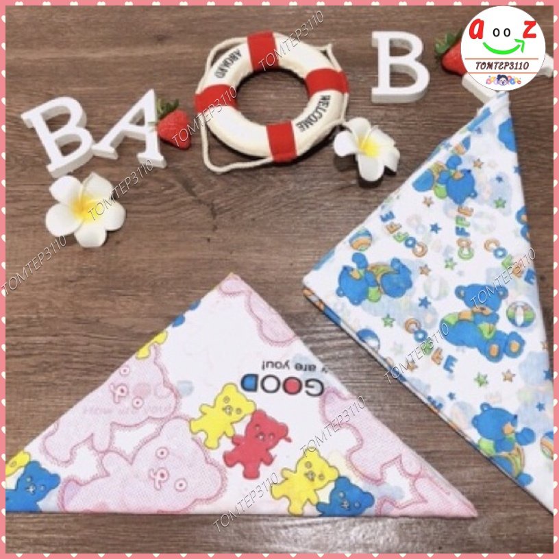 Sét 10 chiếc tã chéo cho bé sơ sinh chất liệu 100% cotton thấm hút cho bé