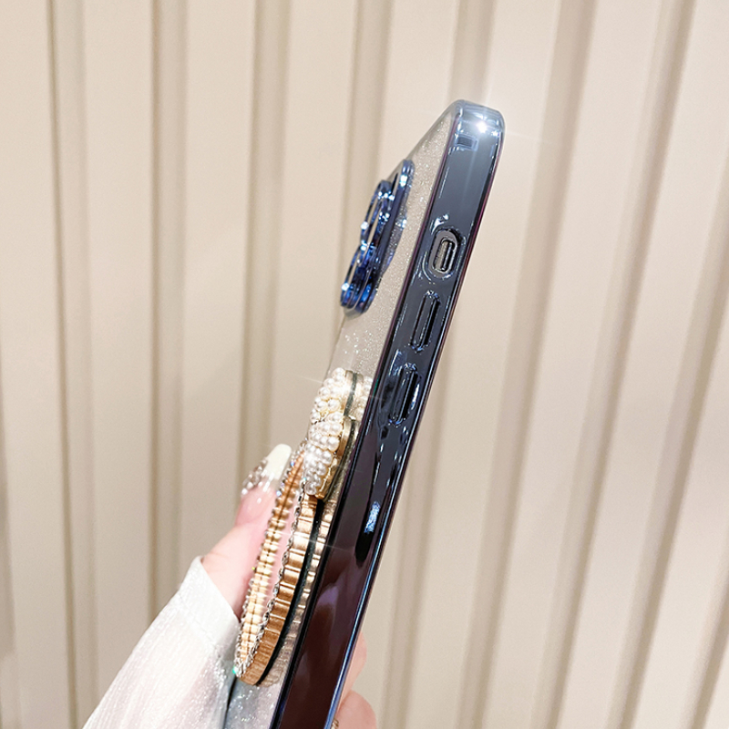 Phone cover Redmi A5 Back case with Bow Makeup Mirror Luxury Shiny Gradient Clear Plating Glitter Girls Slim for Xiaomi Redmi A5 Phone cases.