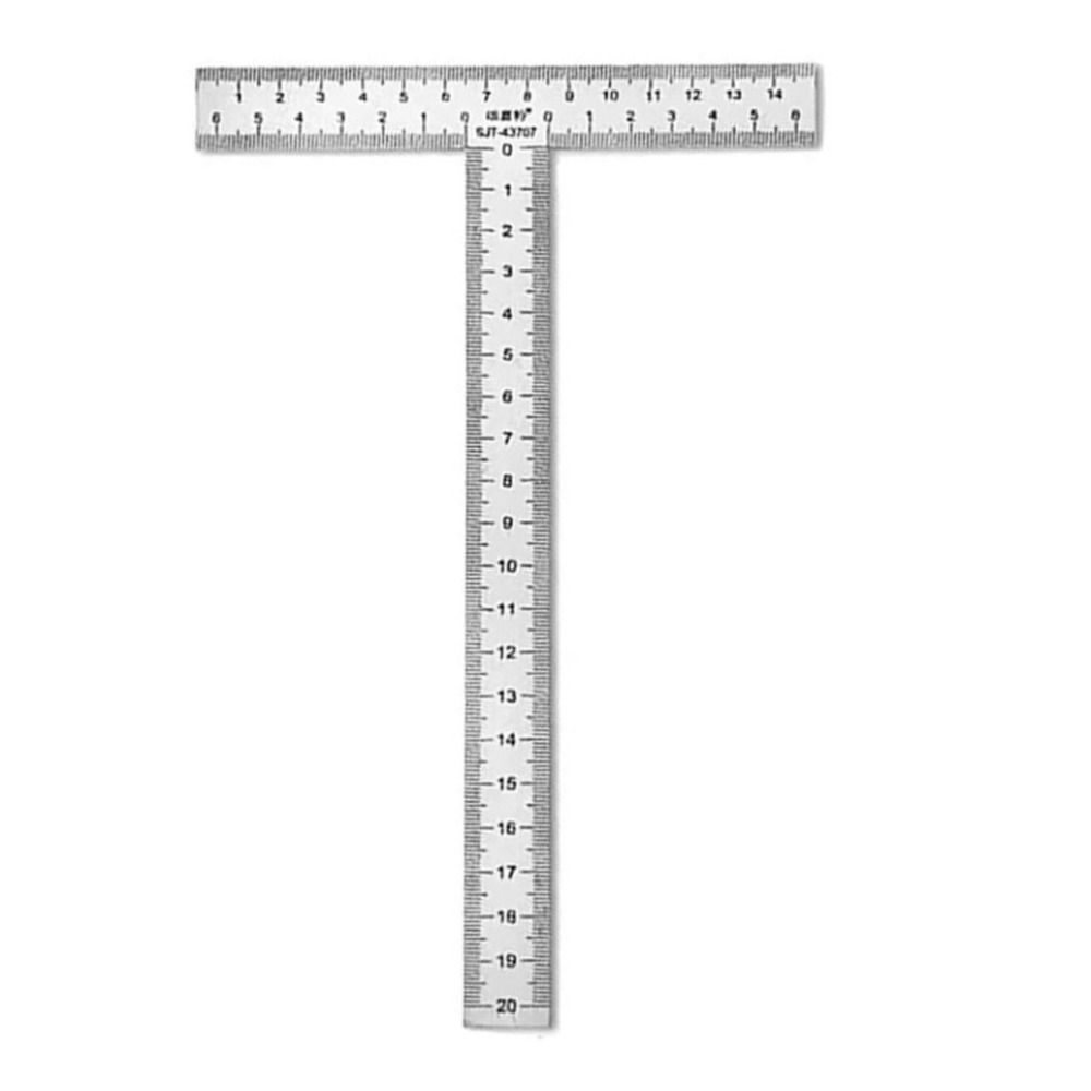 Layout Stainless Steel T-Shaped Ruler Measuring Tool Sturdy Right Angle ...