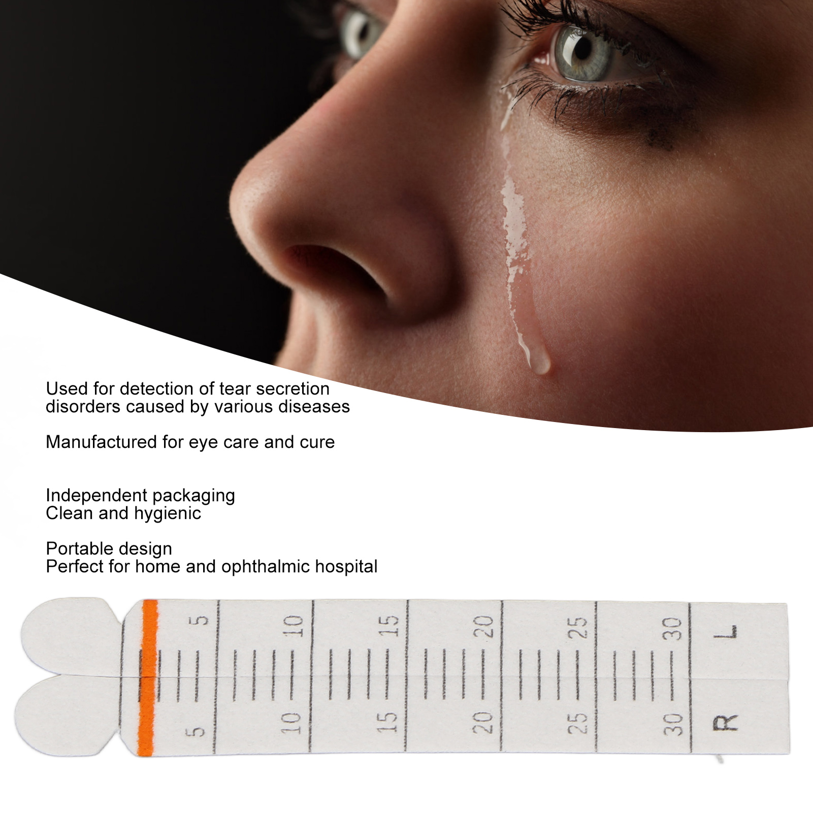 Schirmer Tear Strips Schirmer Test Strips Sanitary Portable Individual Package for Hospital for Eye Care