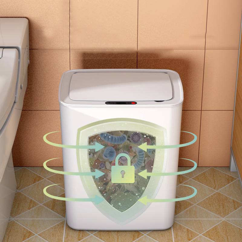 XIAOMIMIJIA Smart induction trash can for home living room kitchen bathroom creative automatic toilet with lid plus large trash can