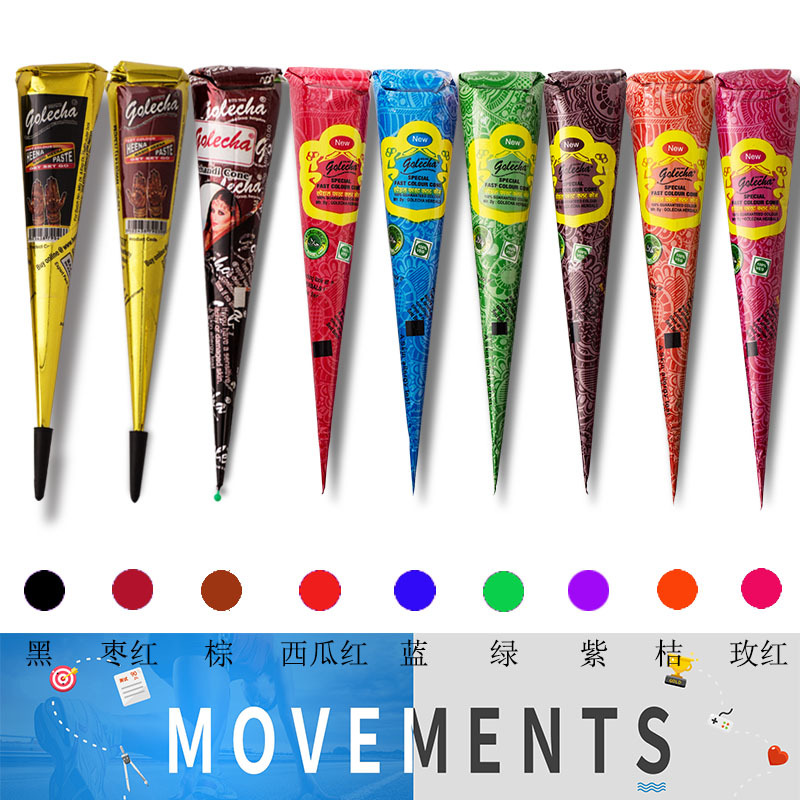 New%20Henna%20Tattoo%20Paste%20Black%20Brown%20Red%20White%20Henna%20Cones%20Indian%20For%20Temporary%20Diy%20Tattoo%20Sticker%20Body%20Paint%20Cone%20Henne%20-%20Image%203