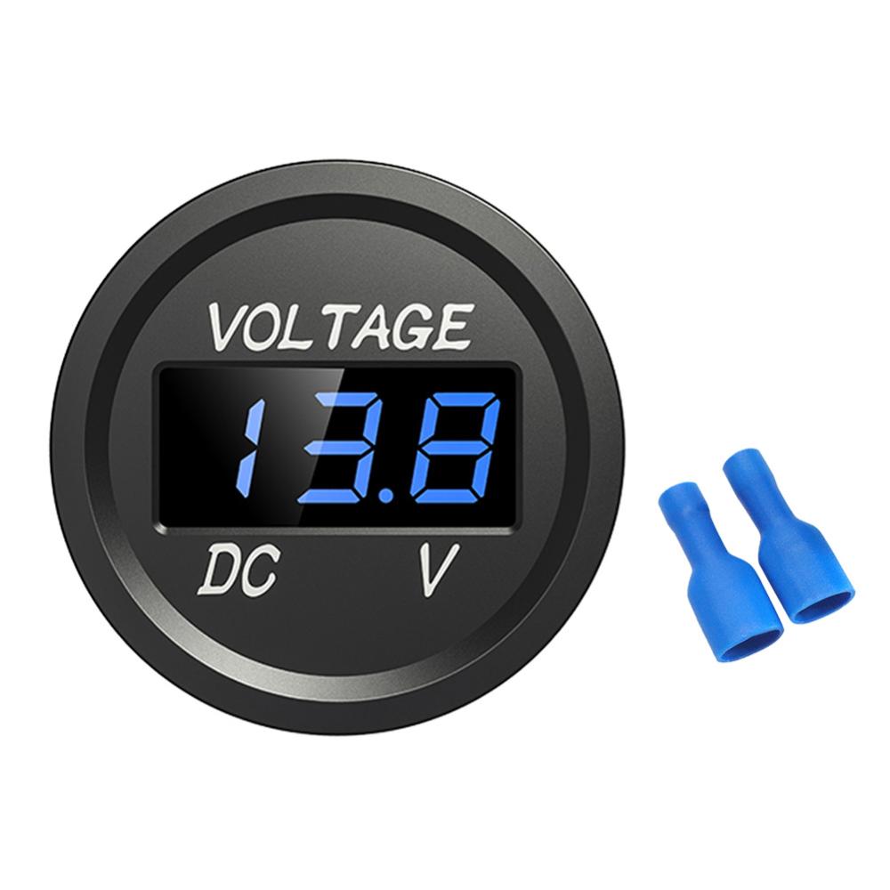 D1 xe xe máy 12-24V bảng điều khiển kỹ thuật số vôn kế màn hình LED Vôn kế