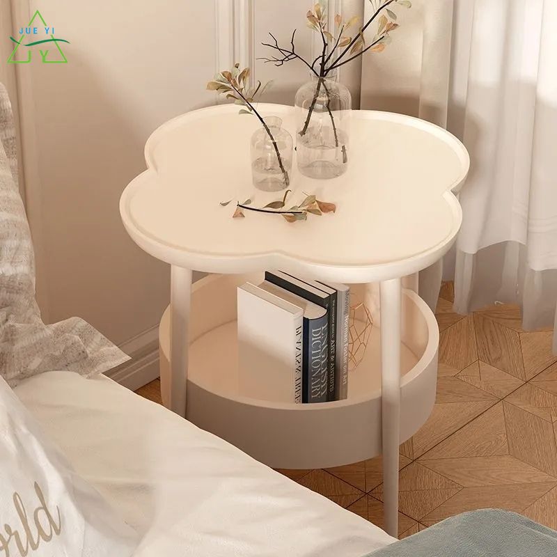KS Creative small coffee table modern simple table living room mobile storage rack cream style sofa side cabinet flower side table