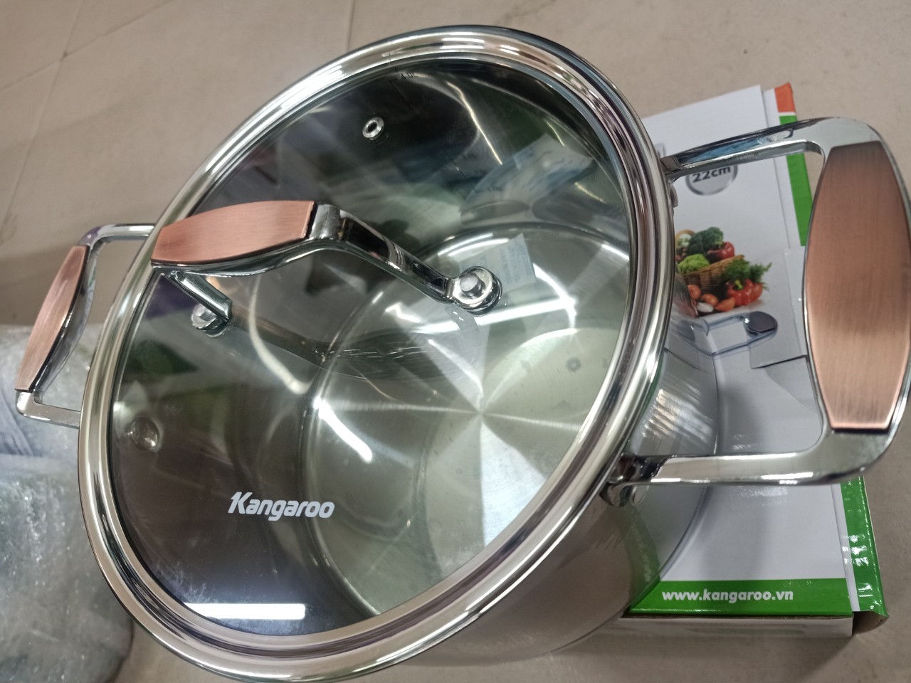 Nồi inox cao cấp Kangaroo KG3CS226 26cm