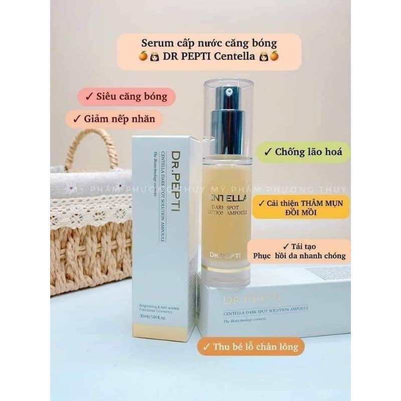 Tinh Chất Dưỡng Trắng Căng Bóng DR.PEPTI Centella Dark Spot Solution Ampoule 30ml