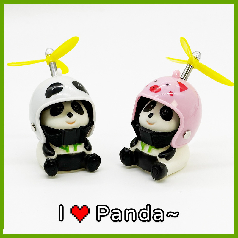 Car Styling Ornaments Car Little Yellow Duck Panda Pig Animal Toy Deaor Helmet Wind Broken Small Duck Bike Moto Driving Decor MAILANG. 
