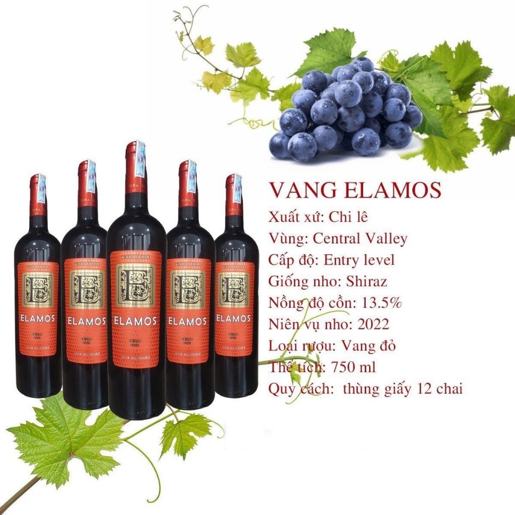 Vang Chile Elamos nhập khẩu chính hãng