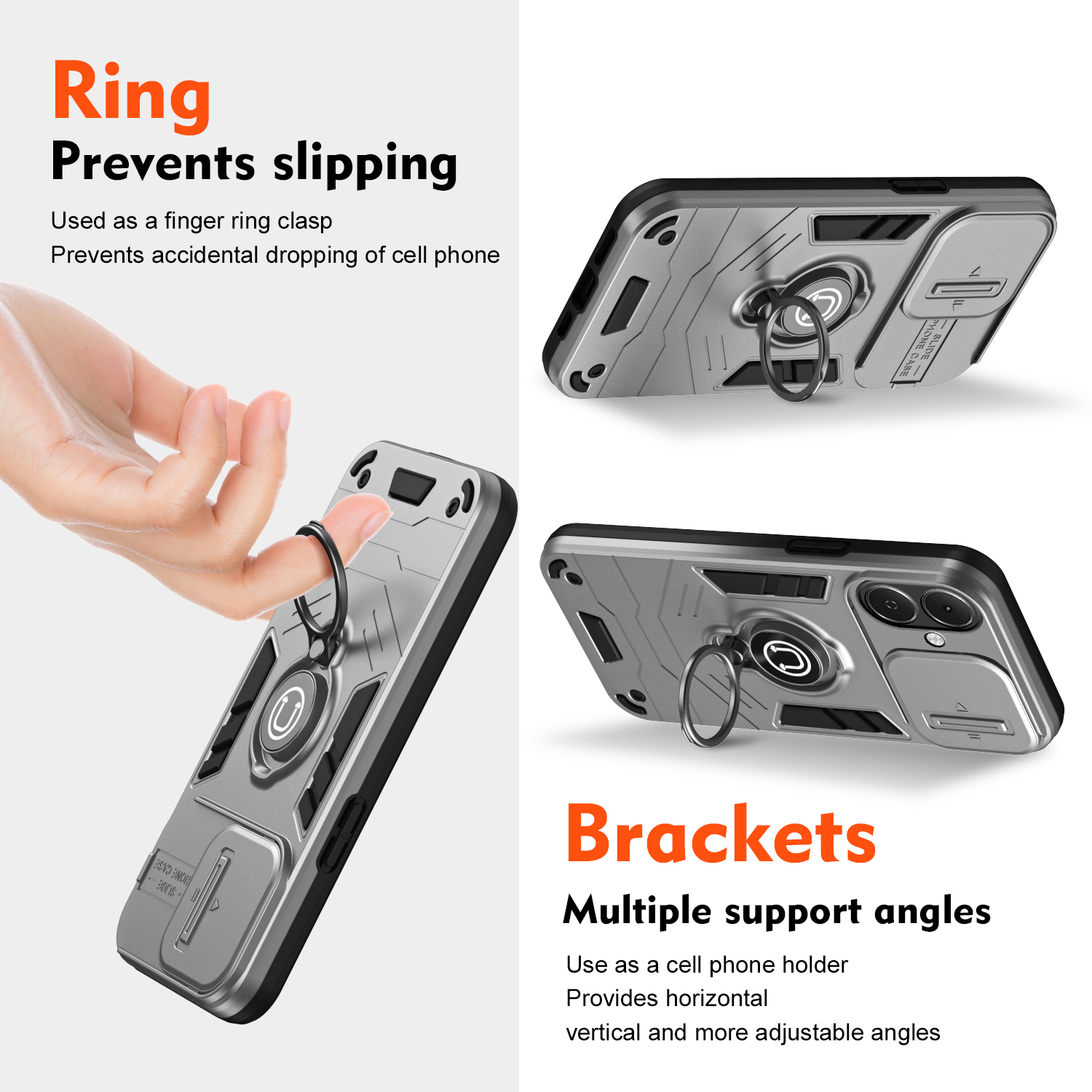 For infinix smart 10 Plus Design Phone Case Shockproof Armor iron Metal Ring Kickstand Bracket Casing for infinix smart 10+ Design Cover Casing HP.