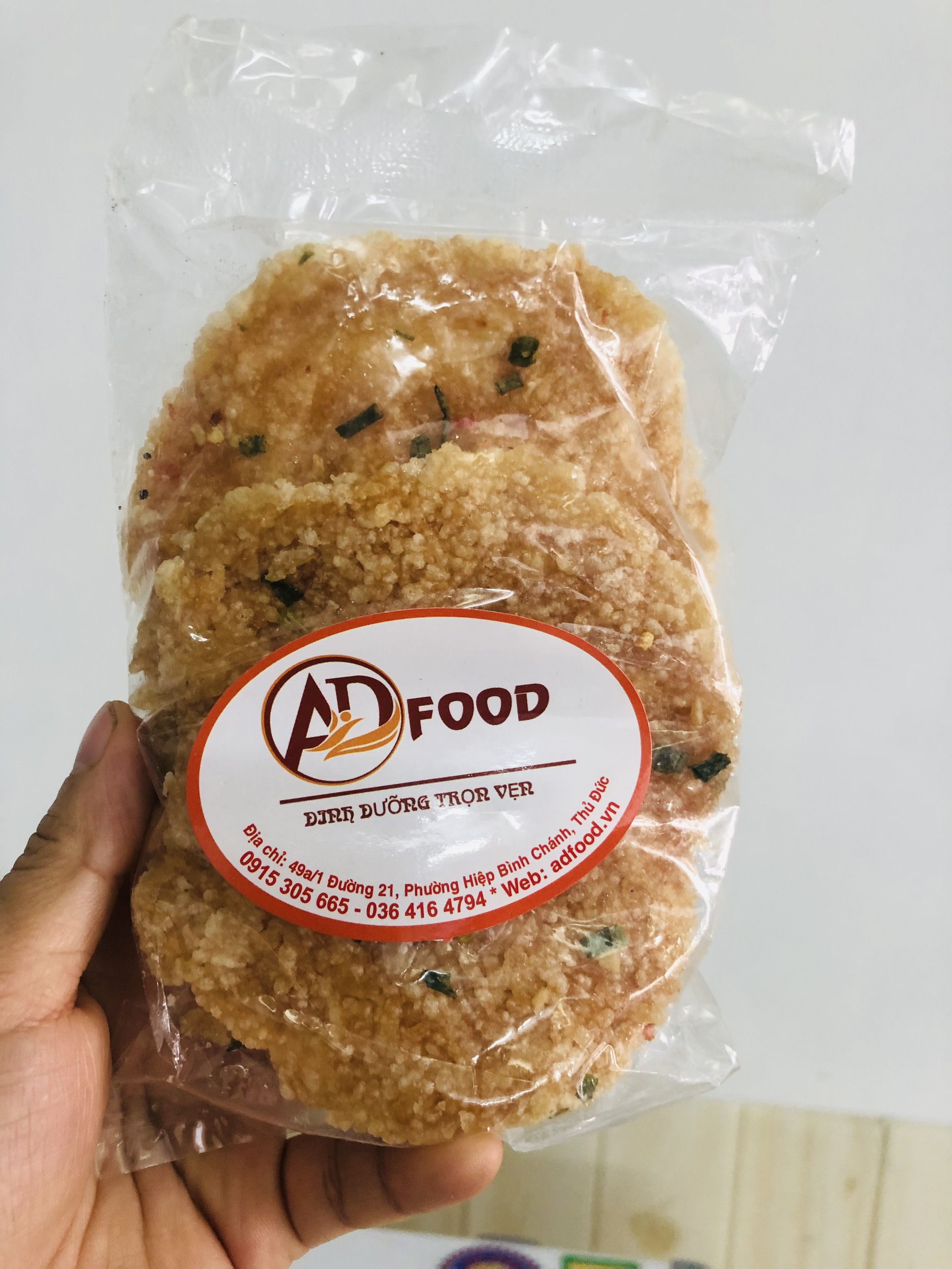 Cơm Cháy Chiên Mắm Hành gói 3 miếng, Siêu Ngon, Giòn tan