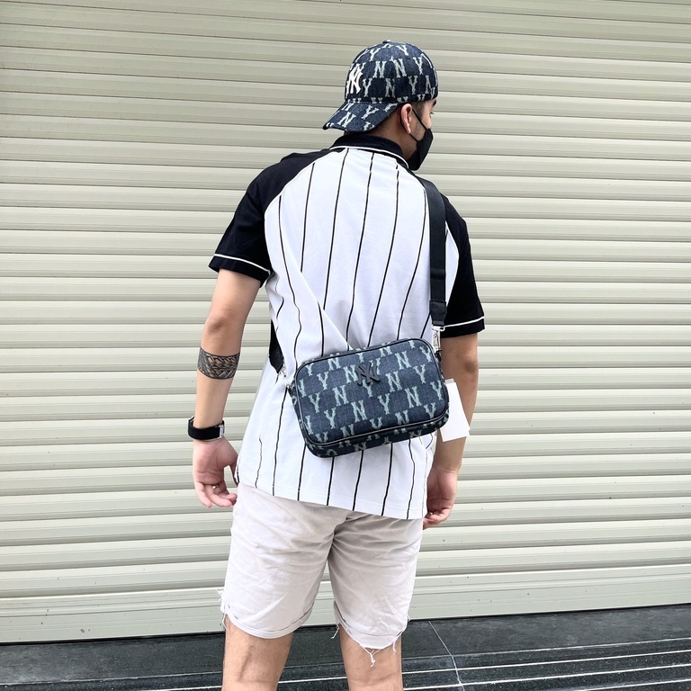 Túi đeo chéo nam nữ MLB NY MONOGRAM MINI BAG BLACK  BALO SAM  MixASale