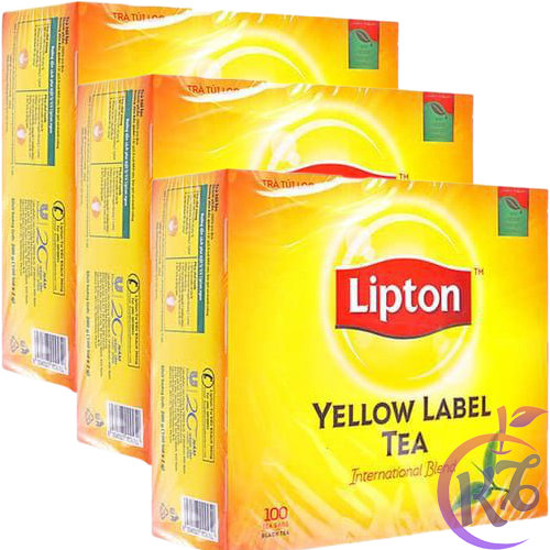 [FreeShipMAX] Combo 3 hộp Trà lipton túi lọc nhãn vàng hộp 100 gói x 2g chiết xuất 100% lá trà tươi thiên nhiên - tra lipton tui loc nhan vang thumbnail